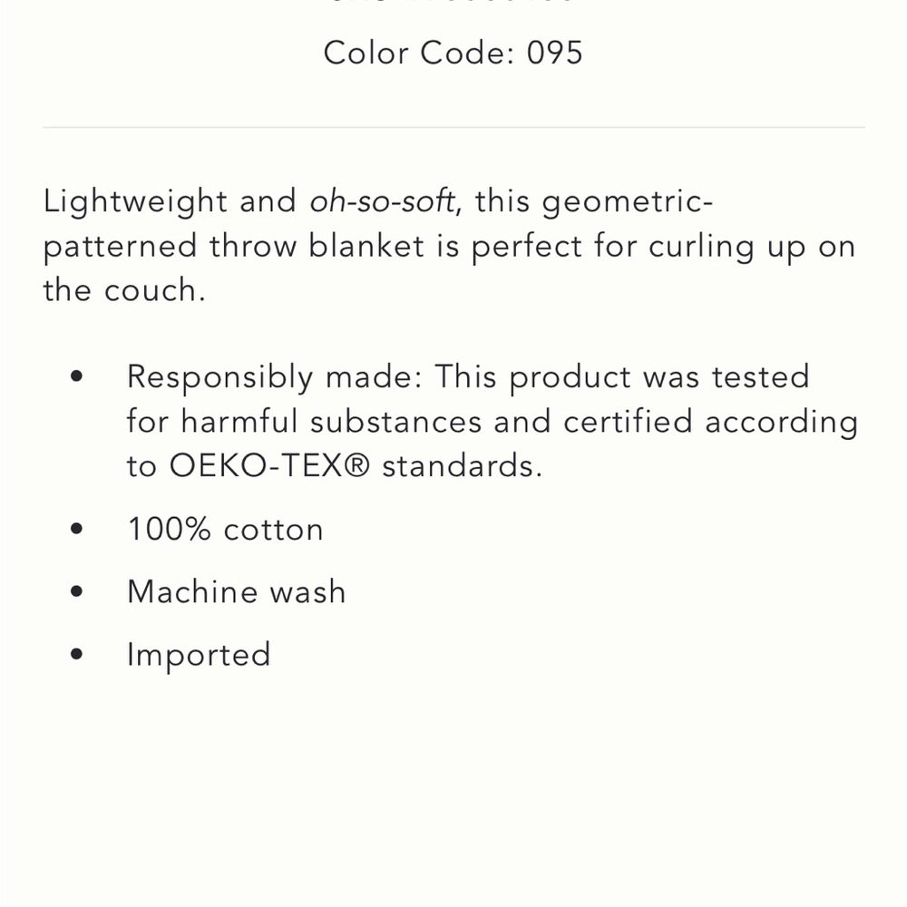 Anthropologie NWT #1 “Sold Out” Violette Cotton Knit Throw - Picture 3 of 15